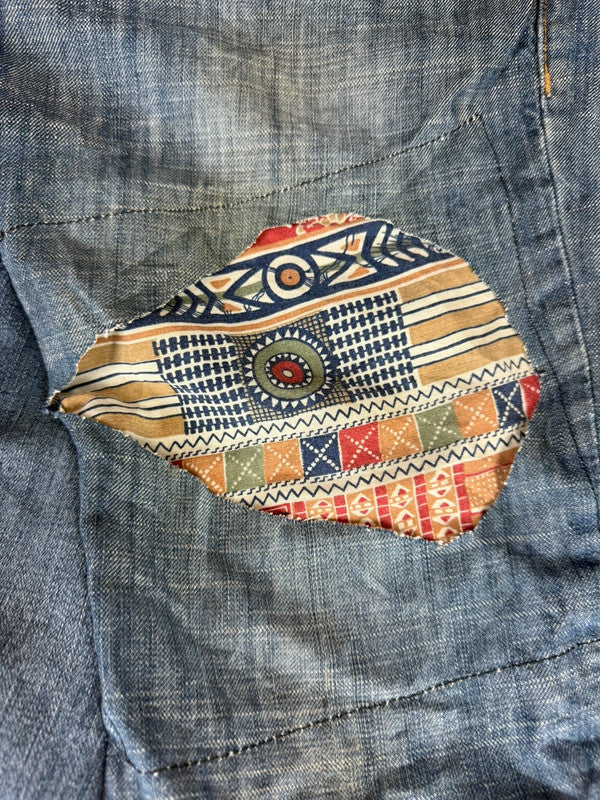 Pantalon baggy jean large Japanese balloon streetwear JNCO y2k vintage hip-hop taille 34US n•244