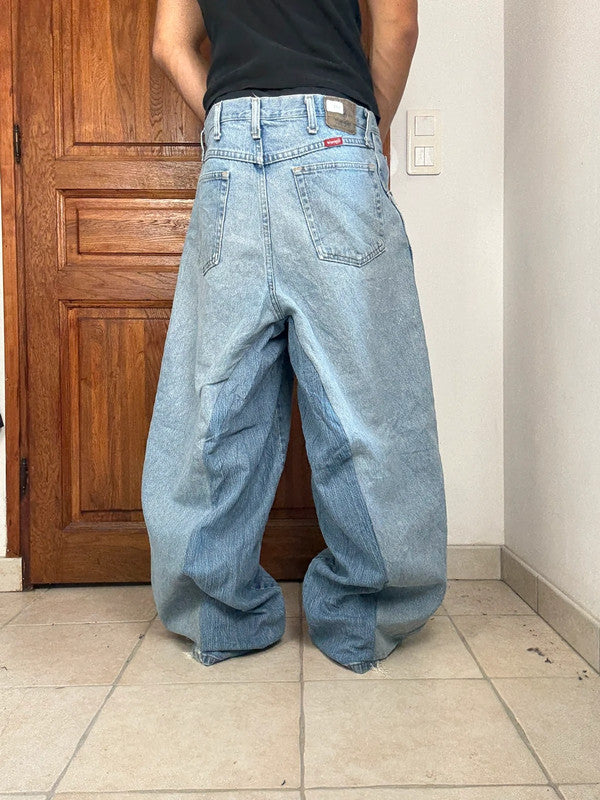Pantalon baggy jean large Japanese balloon streetwear JNCO y2k vintage hip-hop taille 34US n•248