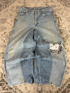 Pantalon baggy jean large Japanese balloon streetwear JNCO y2k vintage hip-hop taille 34US n•248