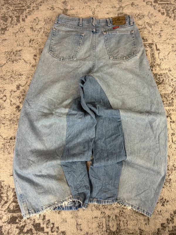 Pantalon baggy jean large Japanese balloon streetwear JNCO y2k vintage hip-hop taille 34US n•248