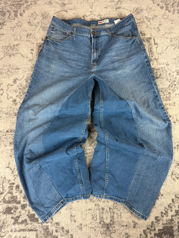 Pantalon baggy jean large Japanese balloon streetwear JNCO y2k vintage hip-hop taille 38US n•249
