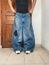 Pantalon baggy jean large Japanese balloon streetwear JNCO y2k vintage hip-hop taille XL n•250