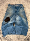 Pantalon baggy jean large Japanese balloon streetwear JNCO y2k vintage hip-hop taille XL n•250