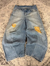 Pantalon baggy jean large Japanese balloon streetwear JNCO y2k vintage hip-hop taille 33US n•252