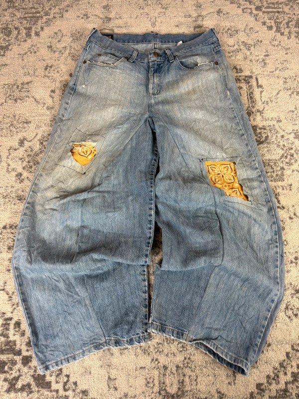 Pantalon baggy jean large Japanese balloon streetwear JNCO y2k vintage hip-hop taille 33US n•252