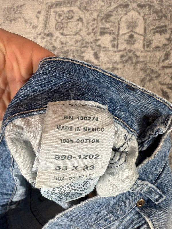 Pantalon baggy jean large Japanese balloon streetwear JNCO y2k vintage hip-hop taille 33US n•252
