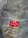 Pantalon baggy jean large Japanese balloon streetwear JNCO y2k vintage hip-hop taille 31US n•253