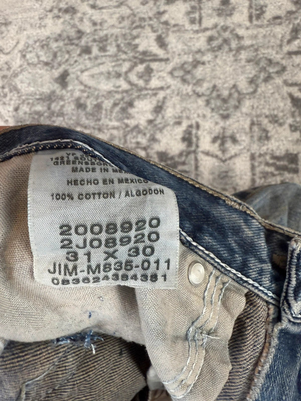 Pantalon baggy jean large Japanese balloon streetwear JNCO y2k vintage hip-hop taille 31US n•253