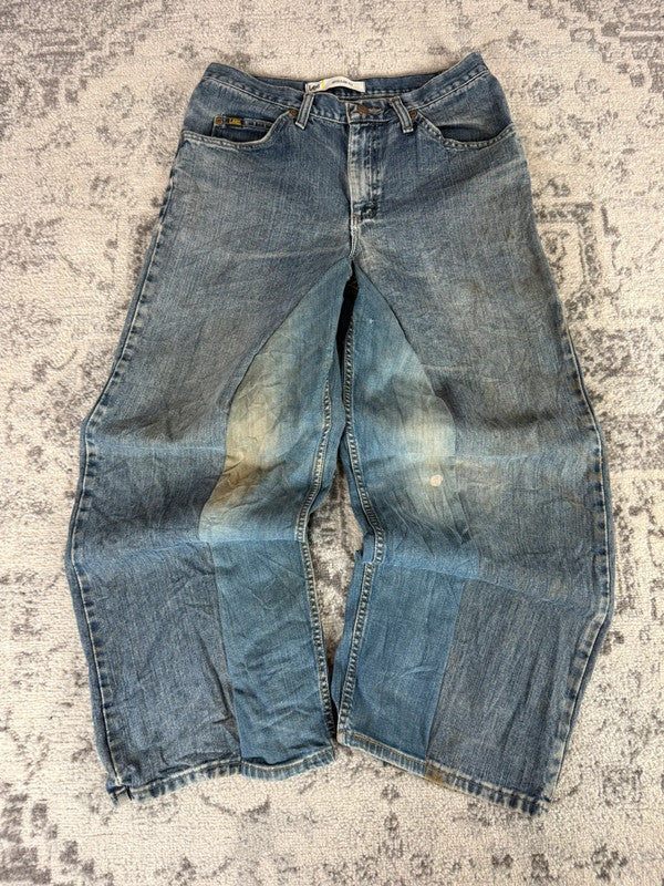 Pantalon baggy jean large Japanese balloon streetwear JNCO y2k vintage hip-hop taille 31US n•253