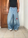 Pantalon baggy jean large Japanese balloon streetwear JNCO y2k vintage hip-hop taille 34US n•255