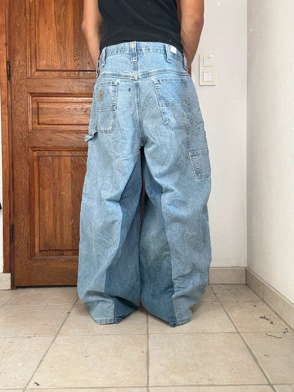 Pantalon baggy jean large Japanese balloon streetwear JNCO y2k vintage hip-hop taille 34US n•255