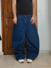 Pantalon baggy jean large skater Japanese balloon streetwear JNCO y2k vintage hip-hop L n•152