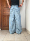 Pantalon baggy jean large Japanese balloon streetwear JNCO y2k vintage hip-hop taille 34US n•256