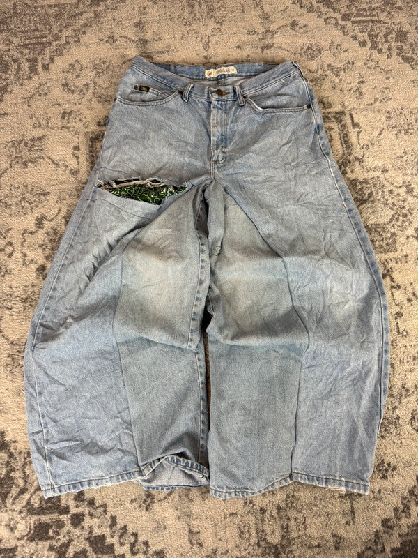 Pantalon baggy jean large Japanese balloon streetwear JNCO y2k vintage hip-hop taille 34US n•256