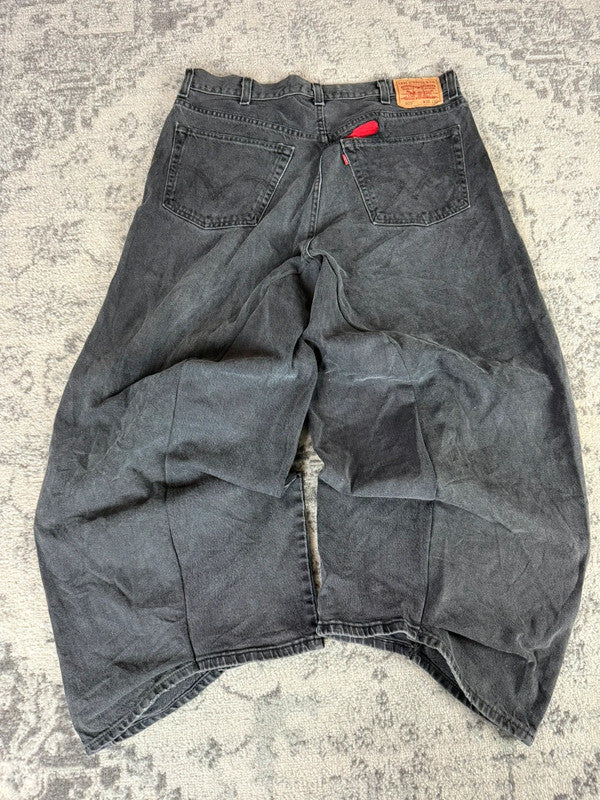 Pantalon baggy jean large Japanese balloon streetwear JNCO y2k vintage hip-hop taille 38US n•257