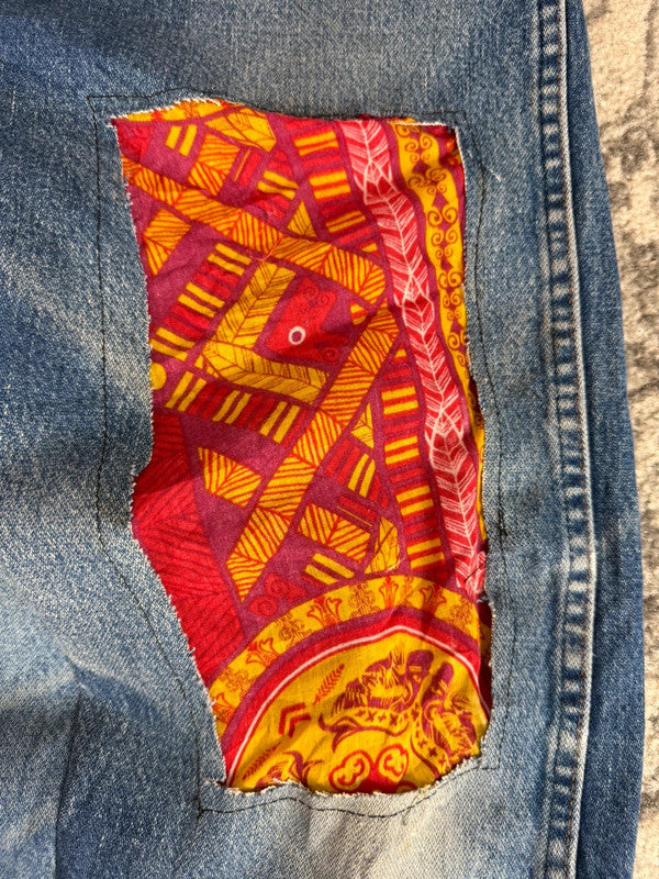 Pantalon baggy jean large Japanese balloon streetwear JNCO y2k vintage hip-hop taille 34US n•259