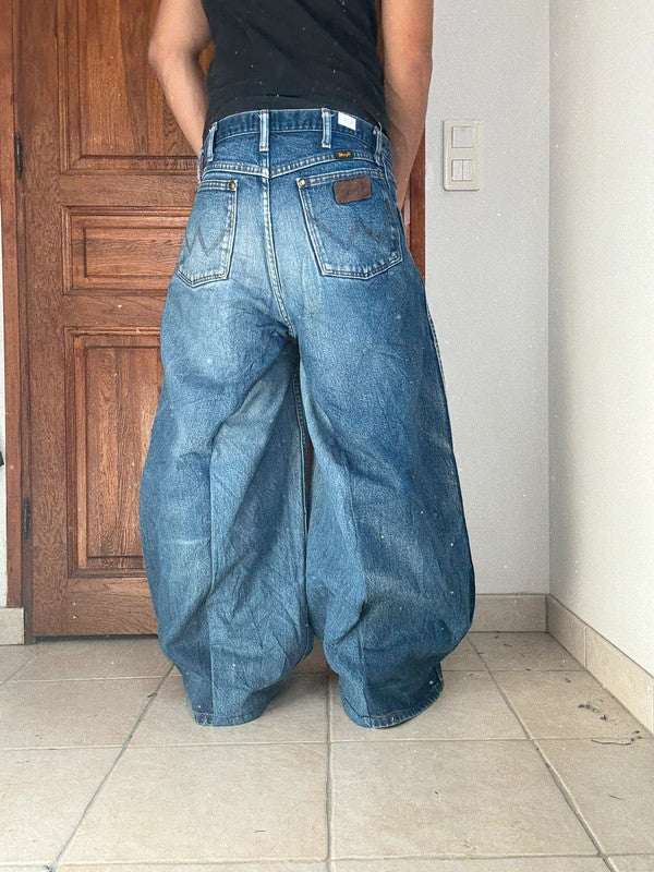 Pantalon baggy jean large Japanese balloon streetwear JNCO y2k vintage hip-hop taille 34US n•259