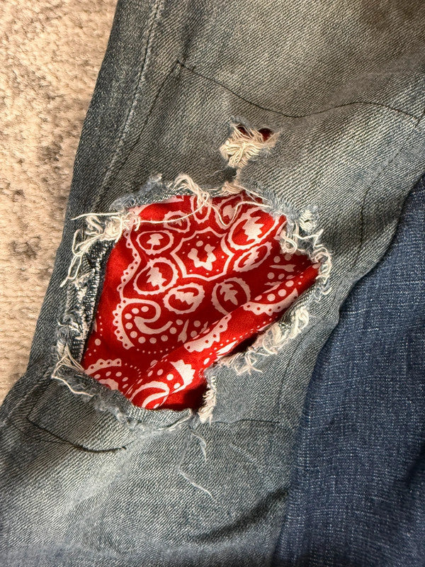 Pantalon baggy jean large Japanese balloon streetwear JNCO y2k vintage hip-hop taille XS n•261
