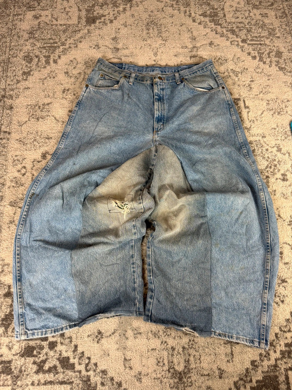 Pantalon baggy jean large Japanese balloon streetwear JNCO y2k vintage hip-hop taille XL n•262