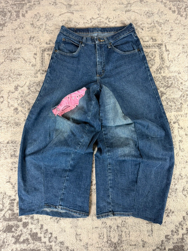 Pantalon baggy jean large Japanese balloon streetwear JNCO y2k vintage hip-hop taille XS n•263