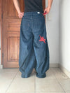 Pantalon baggy jean large Japanese balloon streetwear JNCO y2k vintage hip-hop taille M n•264