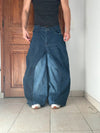 Pantalon baggy jean large Japanese balloon streetwear JNCO y2k vintage hip-hop taille M n•264