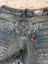 Pantalon baggy jean large Japanese balloon streetwear JNCO y2k vintage hip-hop taille 28US n•266