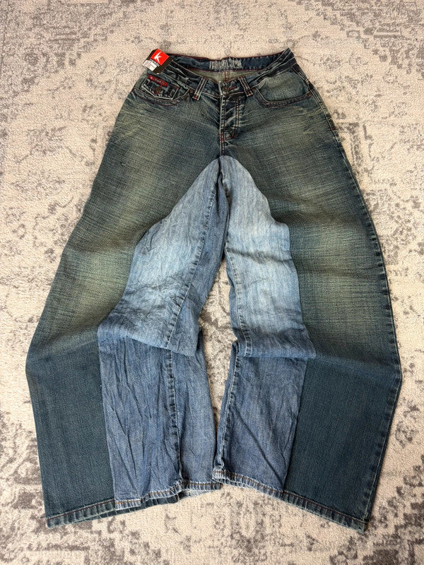 Pantalon baggy jean large Japanese balloon streetwear JNCO y2k vintage hip-hop taille 28US n•266