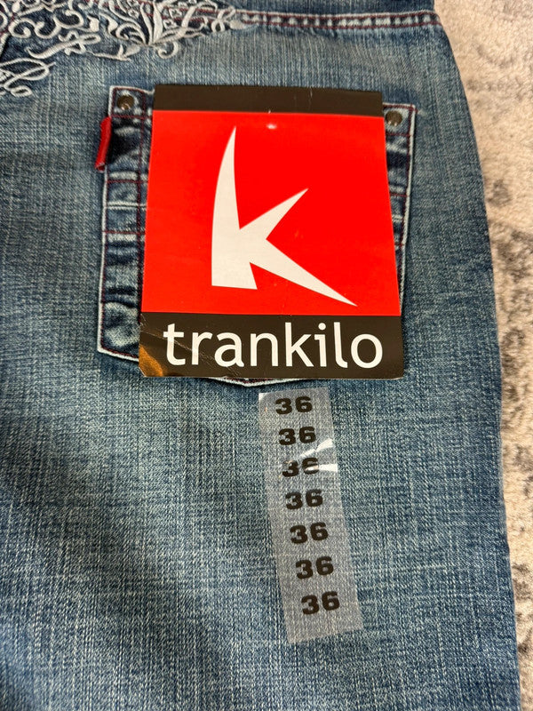 Pantalon baggy jean large Japanese balloon streetwear JNCO y2k vintage hip-hop taille 36US n•268