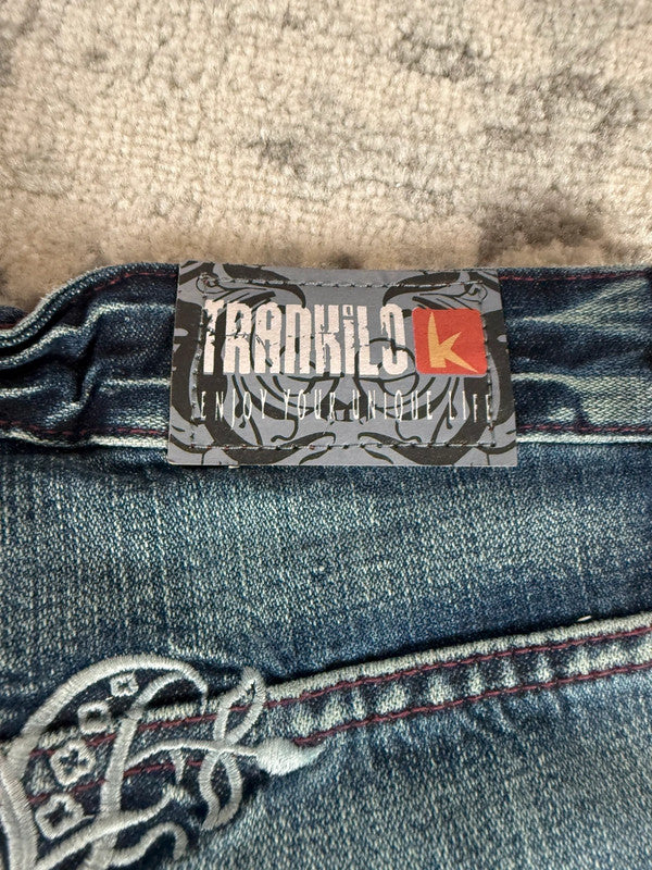 Pantalon baggy jean large Japanese balloon streetwear JNCO y2k vintage hip-hop taille 36US n•268