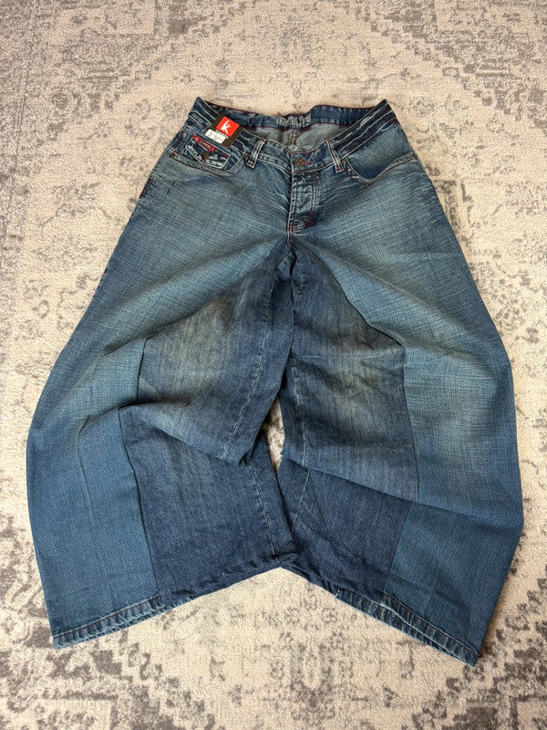 Pantalon baggy jean large Japanese balloon streetwear JNCO y2k vintage hip-hop taille 36US n•268