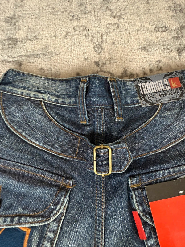 Pantalon baggy jean large Japanese balloon streetwear JNCO y2k vintage hip-hop taille XS n•270