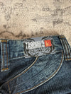 Pantalon baggy jean large Japanese balloon streetwear JNCO y2k vintage hip-hop taille XS n•270