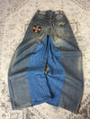 Pantalon baggy jean large Japanese balloon streetwear JNCO y2k vintage hip-hop taille XS n•271
