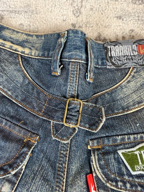 Pantalon baggy jean large Japanese balloon streetwear JNCO y2k vintage hip-hop taille XS n•271