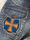 Pantalon baggy jean large Japanese balloon streetwear JNCO y2k vintage hip-hop taille XS n•271