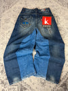 Pantalon baggy jean large Japanese balloon streetwear JNCO y2k vintage hip-hop taille XL n•272