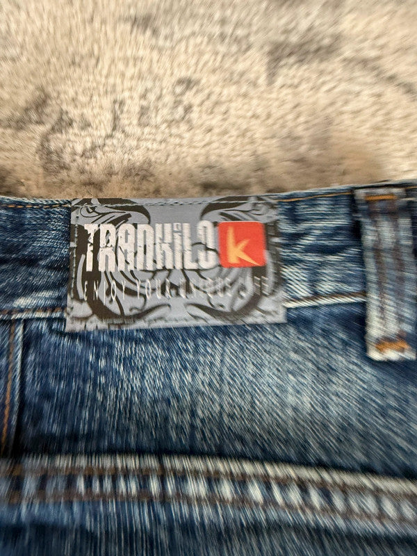 Pantalon baggy jean large Japanese balloon streetwear JNCO y2k vintage hip-hop taille XL n•272