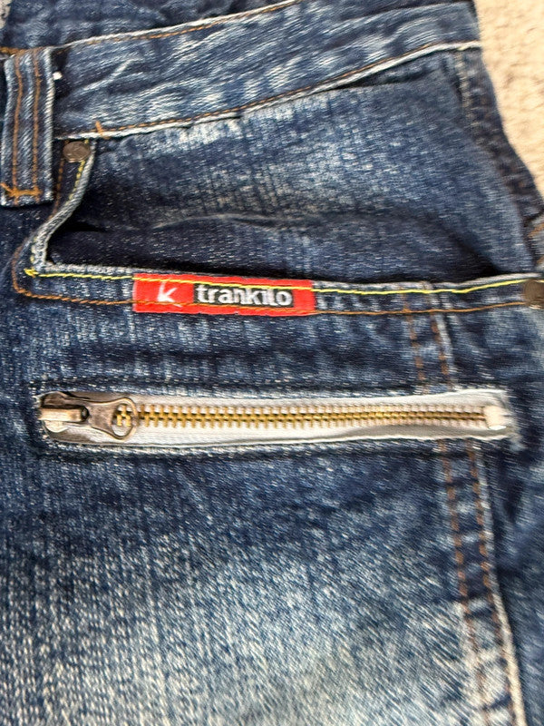 Pantalon baggy jean large Japanese balloon streetwear JNCO y2k vintage hip-hop taille 32US n•273