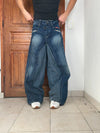 Pantalon baggy jean large Japanese balloon streetwear JNCO y2k vintage hip-hop taille 32US n•274