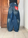 Pantalon baggy jean large Japanese balloon streetwear JNCO y2k vintage hip-hop taille 30US n•275