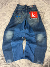 Pantalon baggy jean large Japanese balloon streetwear JNCO y2k vintage hip-hop taille 30US n•275