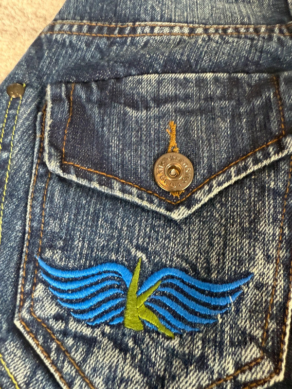 Pantalon baggy jean large Japanese balloon streetwear JNCO y2k vintage hip-hop taille 30US n•275