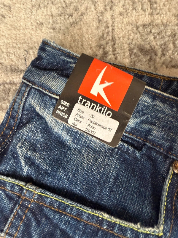 Pantalon baggy jean large Japanese balloon streetwear JNCO y2k vintage hip-hop taille 30US n•275