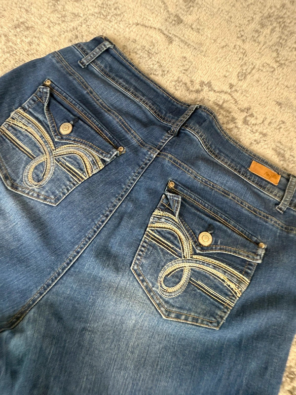 Pantalon baggy jean large Japanese balloon streetwear JNCO y2k vintage hip-hop taille XL n•281