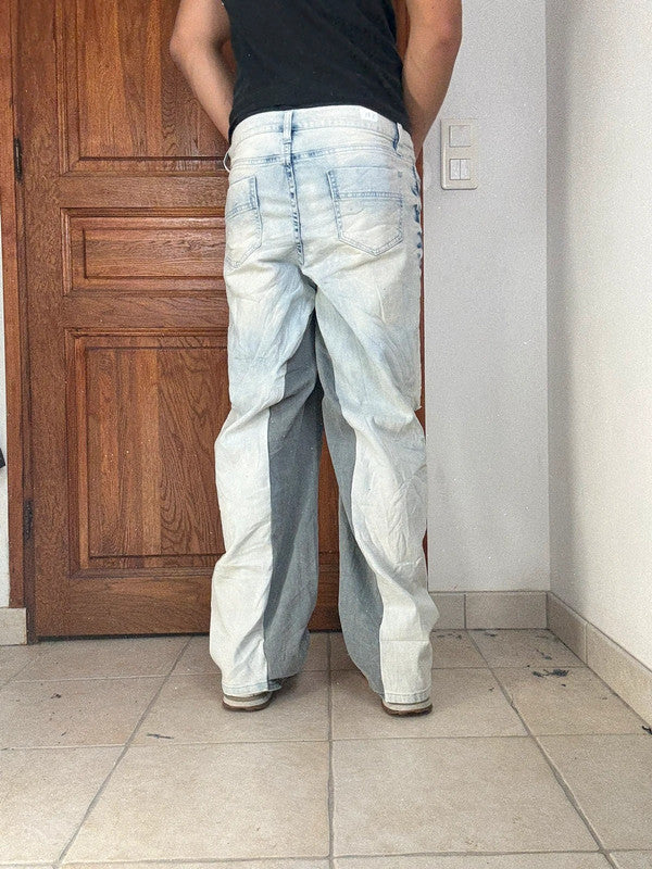 Pantalon baggy jean large Japanese balloon streetwear JNCO y2k vintage hip-hop taille XS n•282
