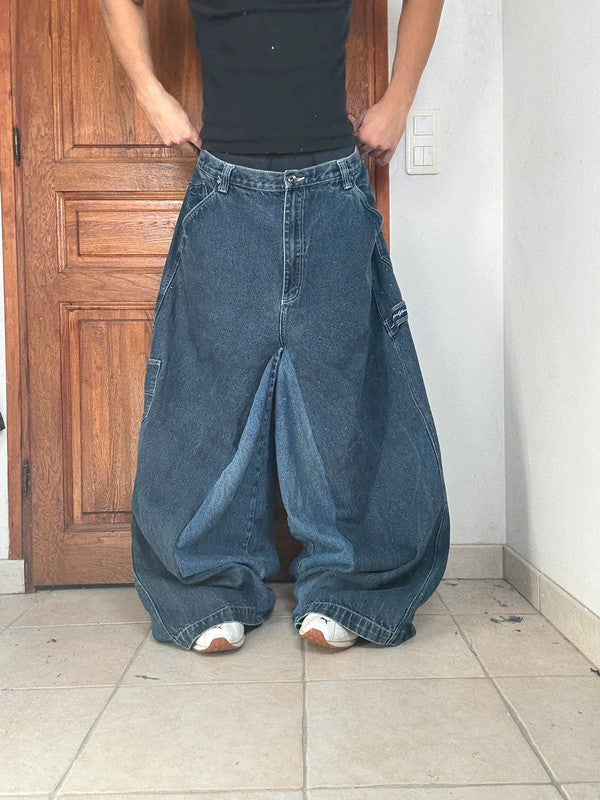 Pantalon baggy jean large Japanese balloon streetwear JNCO y2k vintage hip-hop taille 38US n•283