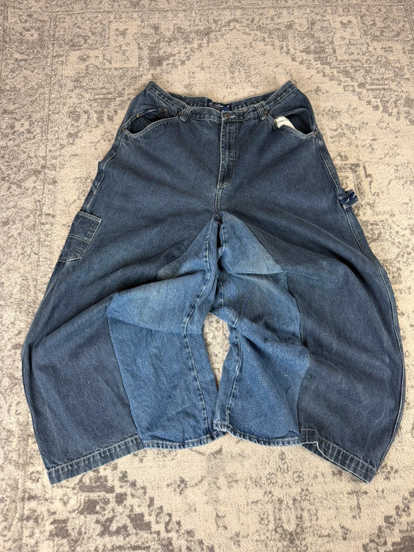 Pantalon baggy jean large Japanese balloon streetwear JNCO y2k vintage hip-hop taille 38US n•283