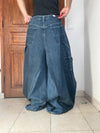 Pantalon baggy jean large Japanese balloon streetwear JNCO y2k vintage hip-hop taille 38US n•283