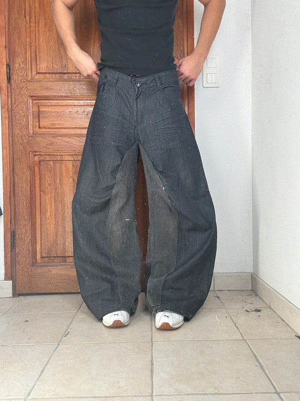 Pantalon baggy jean large Japanese balloon streetwear JNCO y2k vintage hip-hop taille 34US n•234